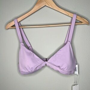 Andie Swim the Caicos Triangle Bikini Top in Soft Berry Lavender Size Medium